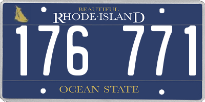 RI license plate 176771