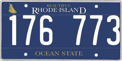 RI license plate 176773