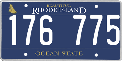 RI license plate 176775
