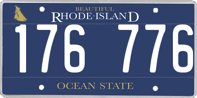 RI license plate 176776
