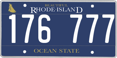 RI license plate 176777