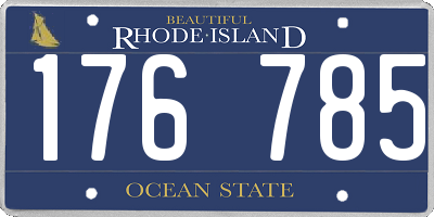RI license plate 176785