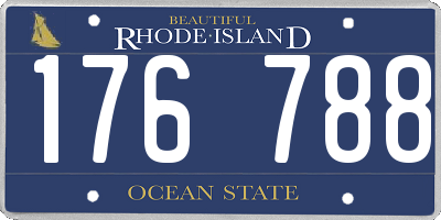 RI license plate 176788