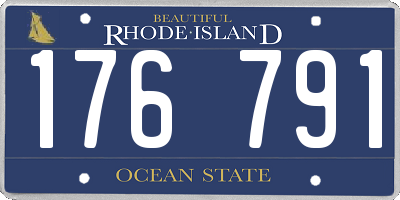RI license plate 176791