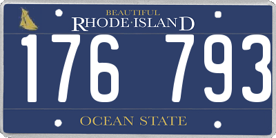 RI license plate 176793