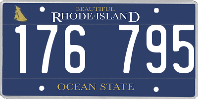 RI license plate 176795