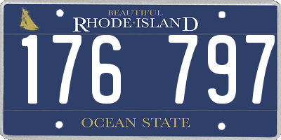RI license plate 176797