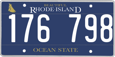 RI license plate 176798