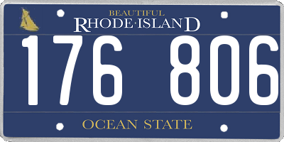 RI license plate 176806
