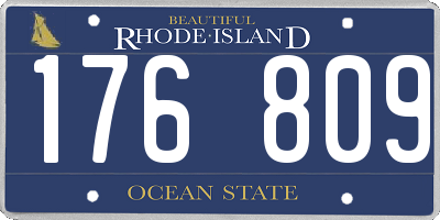 RI license plate 176809