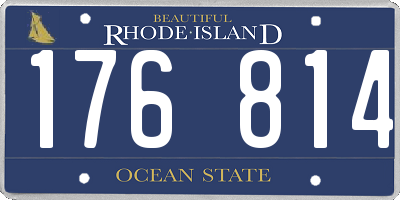 RI license plate 176814