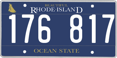 RI license plate 176817