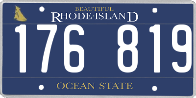 RI license plate 176819