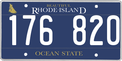 RI license plate 176820