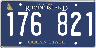 RI license plate 176821