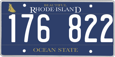 RI license plate 176822