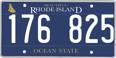 RI license plate 176825