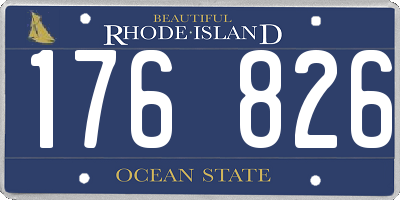 RI license plate 176826