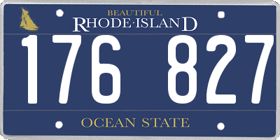 RI license plate 176827