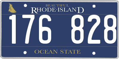 RI license plate 176828