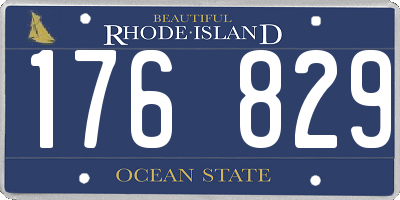RI license plate 176829