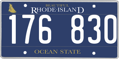 RI license plate 176830