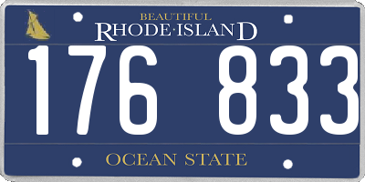RI license plate 176833