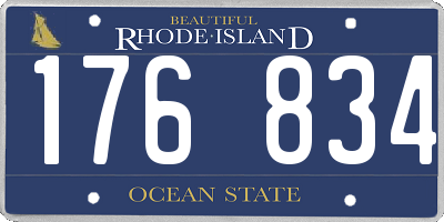 RI license plate 176834