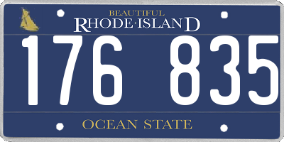 RI license plate 176835