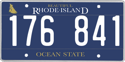 RI license plate 176841
