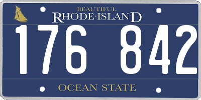 RI license plate 176842