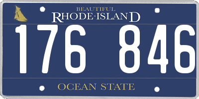 RI license plate 176846
