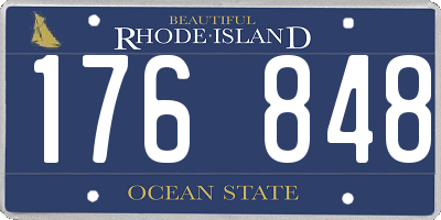 RI license plate 176848