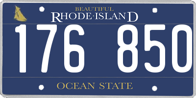 RI license plate 176850