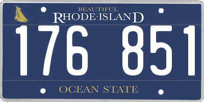 RI license plate 176851