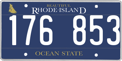 RI license plate 176853