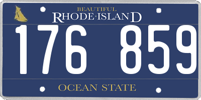 RI license plate 176859