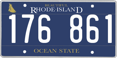 RI license plate 176861