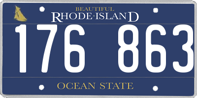 RI license plate 176863