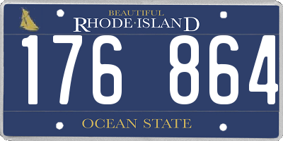 RI license plate 176864