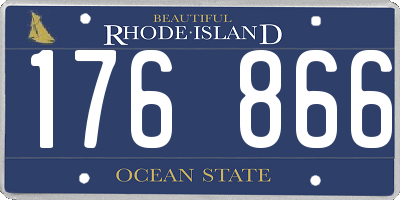 RI license plate 176866