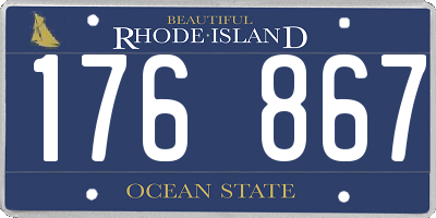 RI license plate 176867