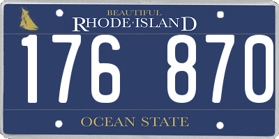 RI license plate 176870
