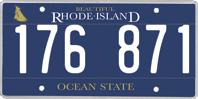 RI license plate 176871