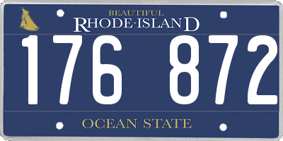 RI license plate 176872