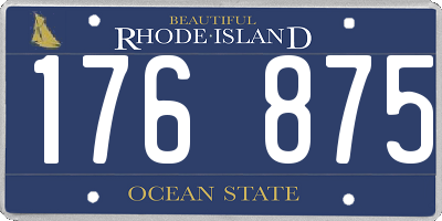 RI license plate 176875