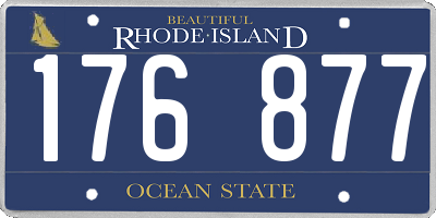 RI license plate 176877
