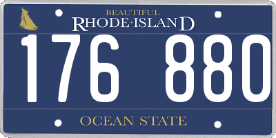 RI license plate 176880
