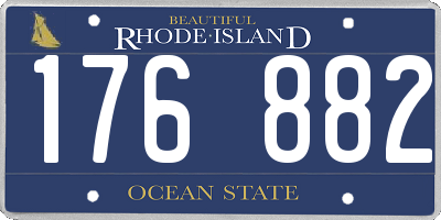 RI license plate 176882