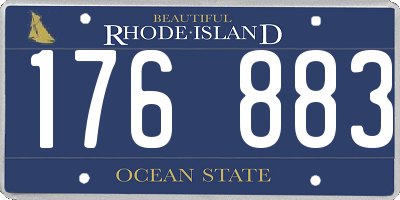 RI license plate 176883